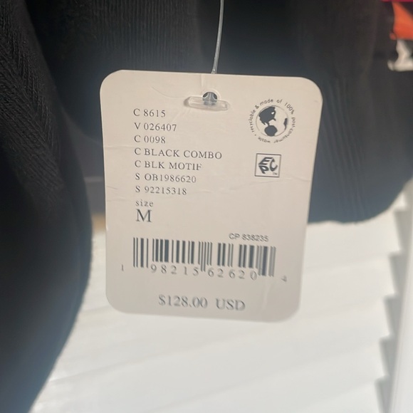 Free People Snow Flow Sweatshirt Hoodie Black Size M bohemian NWT Aztec medium - Picture 3 of 4